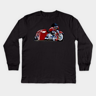 Cartoon Motorbike Kids Long Sleeve T-Shirt